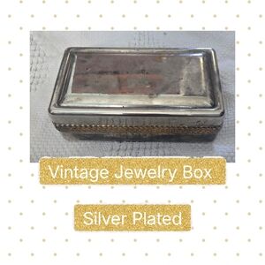 Silver Plated Jewelry Box Vintage